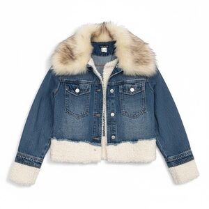 Venus Denim Jacket with Faux Fur Trim